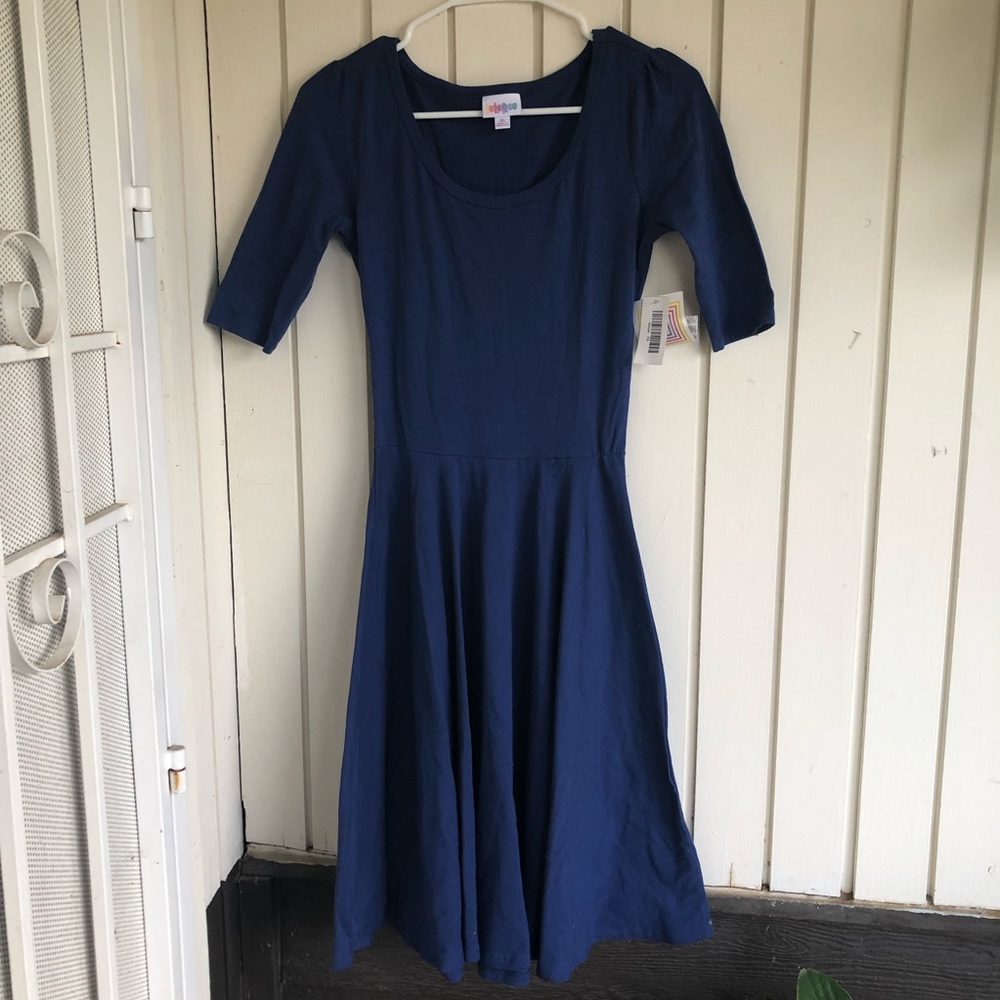 NWT  Blue LuLaRoe Nicole Dress Size XSmall